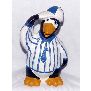 Pinguin aus Keramik, Seemann, 19 cm