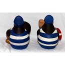 2 Pinguine aus Keramik, Seemann, 10 cm